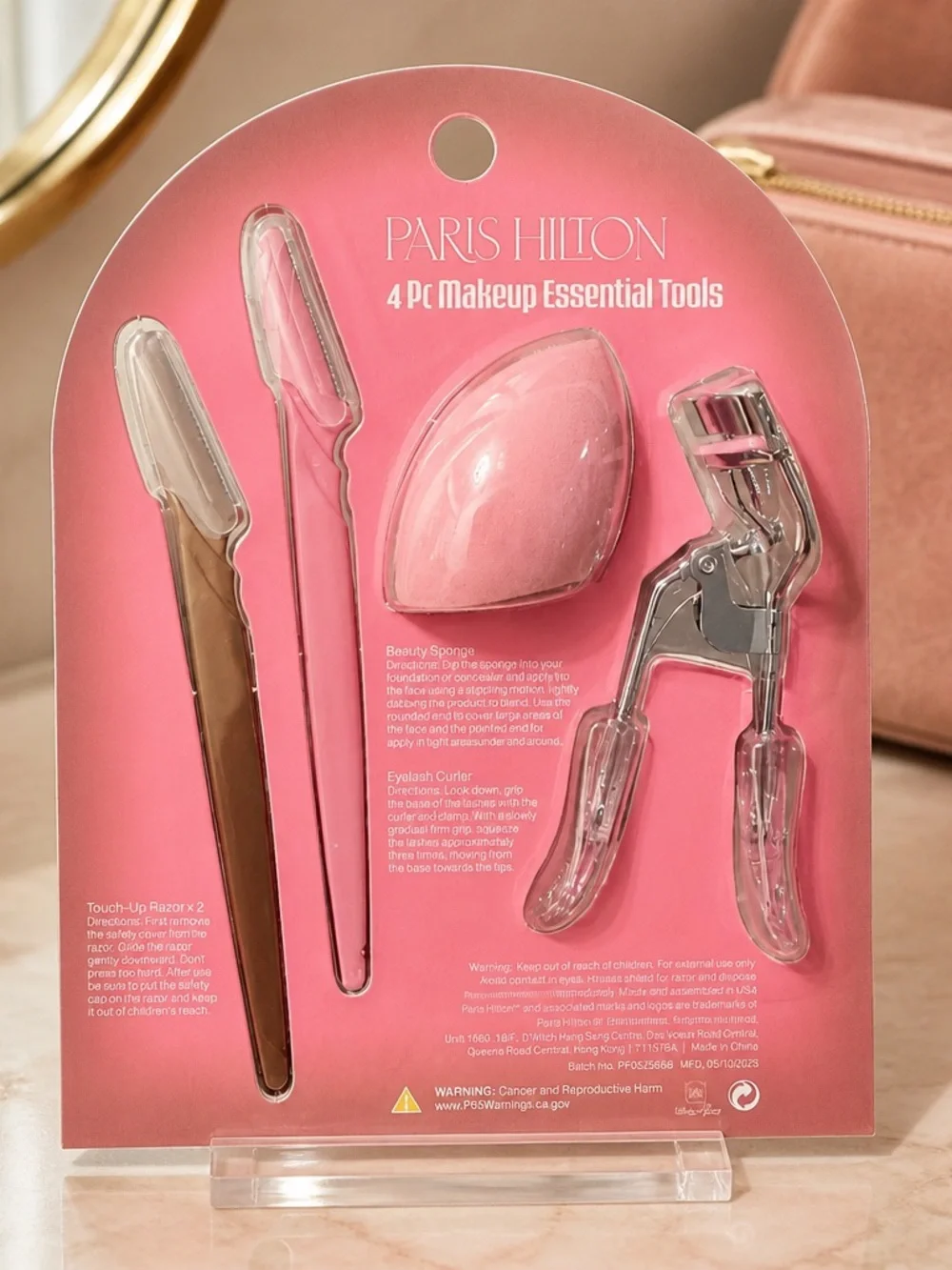 Paris Hilton 4 Pc Makeup Essential Tools Set NWT Pink Beauty Kit